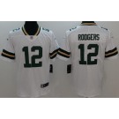 Men's Green Bay Packers #12 Aaron Rodgers Limited White Vapor Untouchable Jersey