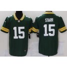 Men's Green Bay Packers #15 Bart Starr Limited Green Vapor Jersey