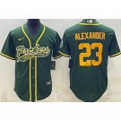 Men's Green Bay Packers #23 Jaire Alexander Limited Green Alternate Baseball Jersey