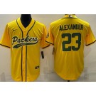 Men's Green Bay Packers #23 Jaire Alexander Limited Yellow Baseball Jersey
