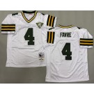 Men's Green Bay Packers #4 Brett Favre White 75th 1996 Throwback Jersey