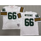 Men's Green Bay Packers #66 Ray Nitschke White 1966 Throwback Jersey