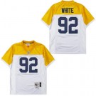 Men's Green Bay Packers #92 Reggie White White Yellow 1994 Throwback Jersey