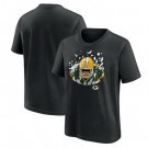Men's Green Bay Packers Black 2024 Draft Illustrated T Shirt