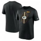 Men's Green Bay Packers Black Legend Icon Performance T Shirt
