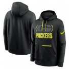 Men's Green Bay Packers Black Volt Pullover Hoodie