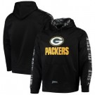 Men's Green Bay Packers Black Zubaz Tonal Oxide Pullover Hoodie