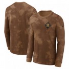 Men's Green Bay Packers Brown 2023 Salute To Service Sideline Long Sleeve T Shirt