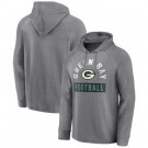 Men's Green Bay Packers Gray No Time Off Raglan Pullover Hoodie