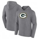 Men's Green Bay Packers Gray Primary Logo Long Sleeve T Shirt Hoodie