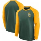 Men's Green Bay Packers Green Historic Raglan Crew Performance Sweater
