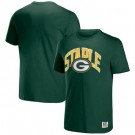 Men's Green Bay Packers Green NFL x Staple Logo Lockup T Shirt