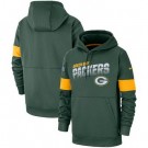 Men's Green Bay Packers Green Sideline Arch Jersey Performance Pullover Hoodie