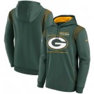 Men's Green Bay Packers Green Sideline Logo Performance Pullover Hoodie