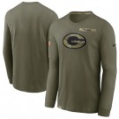 Men's Green Bay Packers Olive 2021 Salute To Service Performance Long Sleeve T-Shirt