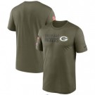Men's Green Bay Packers Olive 2022 Salute to Service Legend Team T Shirt