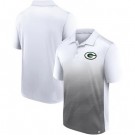 Men's Green Bay Packers White Black Parameter Polo
