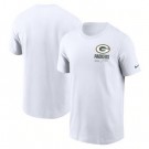Men's Green Bay Packers White Sideline Infograph Lockup Performance T Shirt