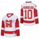 Men's Hamilton Mustangs #10 Dean Youngblood White Hockey Jersey