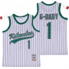 Men's Hardball Kekambas #1 Kooy G Baby Jarius Evans White Basketball Jersey