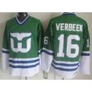Men's Hartford Whalers #16 Patrick Verbeek Green Throwback Jersey