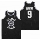 Men's Hillman College #9 Dwayne Wayne Black College Basketball Jersey
