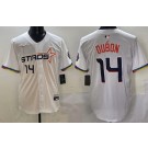 Men's Houston Astros #14 Mauricio Dubon White 2025 City Connect Limited Jersey