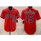Men's Houston Astros #15 Isaac Paredes Orange Limited Jersey