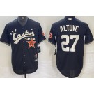 Men's Houston Astros #27 Jose Altuve Black Cactus Jack Cool Base Jersey