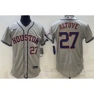 Men's Houston Astros #27 Jose Altuve Gray Authentic Jersey
