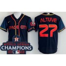 Men's Houston Astros #27 Jose Altuve Navy City 2022 World Series Champions Cool Base Jersey