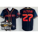 Men's Houston Astros #27 Jose Altuve Navy City 2022 World Series Cool Base Jersey