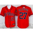 Men's Houston Astros #27 Jose Altuve Orange Limited Jersey