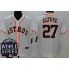 Men's Houston Astros #27 Jose Altuve White 2021 World Series Cool Base Jersey