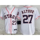 Men's Houston Astros #27 Jose Altuve White Limited Jersey