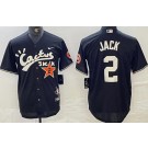 Men's Houston Astros #2 Cactus Jack Black Cool Base Jersey