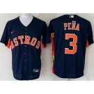 Men's Houston Astros #3 Jeremy Pena Navy Cool Base Jersey