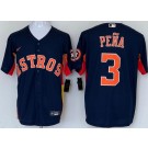 Men's Houston Astros #3 Jeremy Pena Navy Team Logo Cool Base Jersey
