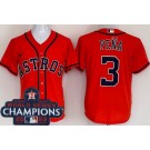 Men's Houston Astros #3 Jeremy Pena Orange 2022 World Series Champions Cool Base Jersey