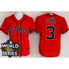 Men's Houston Astros #3 Jeremy Pena Orange 2022 World Series Cool Base Jersey