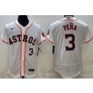 Men's Houston Astros #3 Jeremy Pena White Authentic Jersey