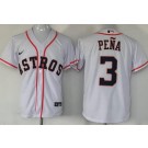 Men's Houston Astros #3 Jeremy Pena White Cool Base Jersey