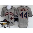 Men's Houston Astros #44 Yordan Alvarez Gray 2022 World Series Authentic Jersey