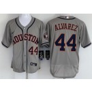 Men's Houston Astros #44 Yordan Alvarez Gray Authentic Jersey