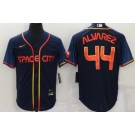 Men's Houston Astros #44 Yordan Alvarez Navy 2022 City Connect Cool Base Jersey