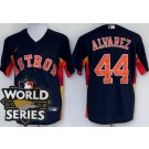 Men's Houston Astros #44 Yordan Alvarez Navy 2022 World Series Cool Base Jersey