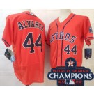 Men's Houston Astros #44 Yordan Alvarez Orange 2022 World Series Champions Authentic Jersey