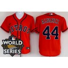 Men's Houston Astros #44 Yordan Alvarez Orange 2022 World Series Cool Base Jersey