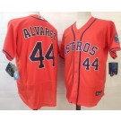Men's Houston Astros #44 Yordan Alvarez Orange Authentic Jersey