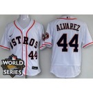 Men's Houston Astros #44 Yordan Alvarez White 2022 World Series Authentic Jersey
